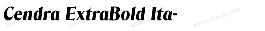 Cendra ExtraBold Ita字体转换